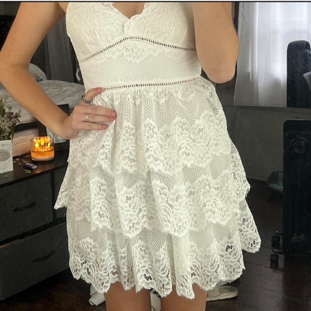 Lacey white dress